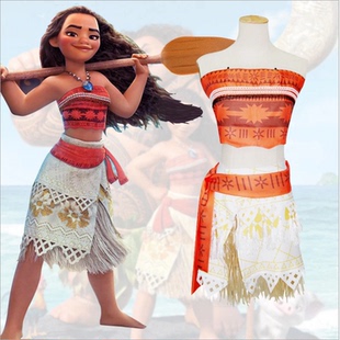 海洋奇缘莫阿娜莫亚娜服装成人 儿童Moana costume 迪士尼演出服