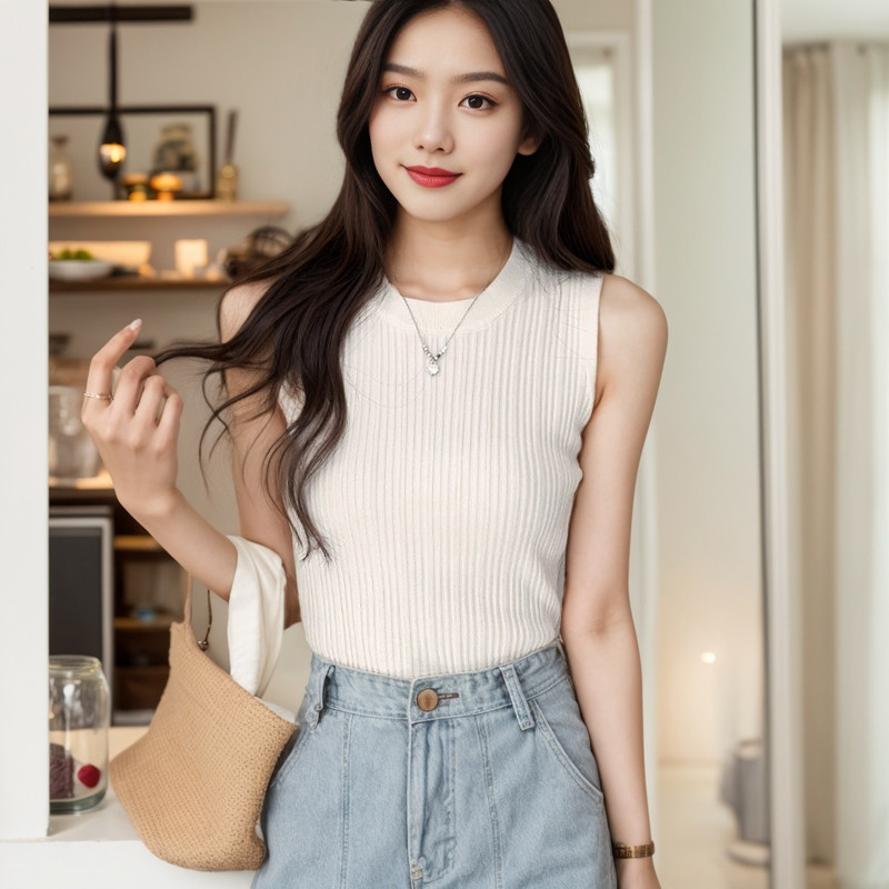 冰丝外穿针织吊带背心女夏季新款