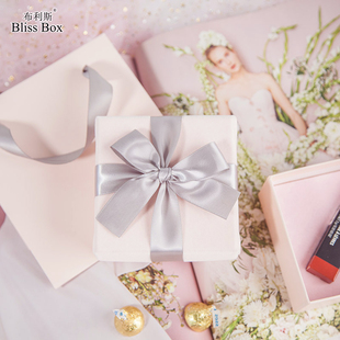 口红礼物盒礼品包装盒含绒面内衬卡位卡槽含手提袋量多可客制