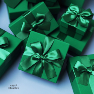 ins新款 生日礼品盒网红抖音lamer绿色方形喜糖口红空盒 伴手礼包装