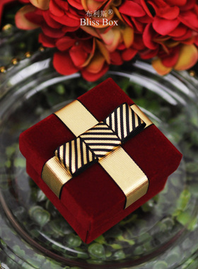 新款ins风婚礼伴手回礼喜糖喜烟盒丝绒生日情人节礼物口红空盒