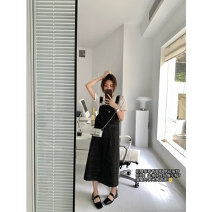 牛仔连衣裙女夏季 韩式 长裙子小个子 小宜定制 背带裙