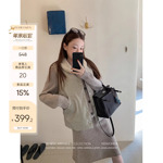 小宜定制 双面穿羽绒马甲·90白鸭三星安心绒 老钱风毛领方格外套