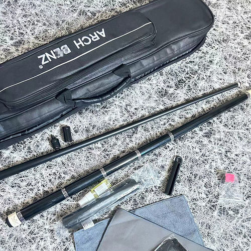 黑科技征途3分体杆慢八牙复刻镶嵌银环台球杆大头杆黑八图三兹03