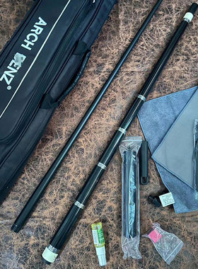 黑科技征途3分体杆慢八牙复刻镶嵌银环台球杆大头杆黑八图三兹03