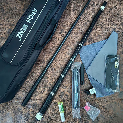 黑科技征途3分体杆慢八牙复刻镶嵌银环台球杆大头杆黑八图三兹03