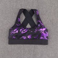 Xiaoke discount fashion sports bra, women's cross wide shoulder strap running fitness top, tight fitness underwear thumbnail 2