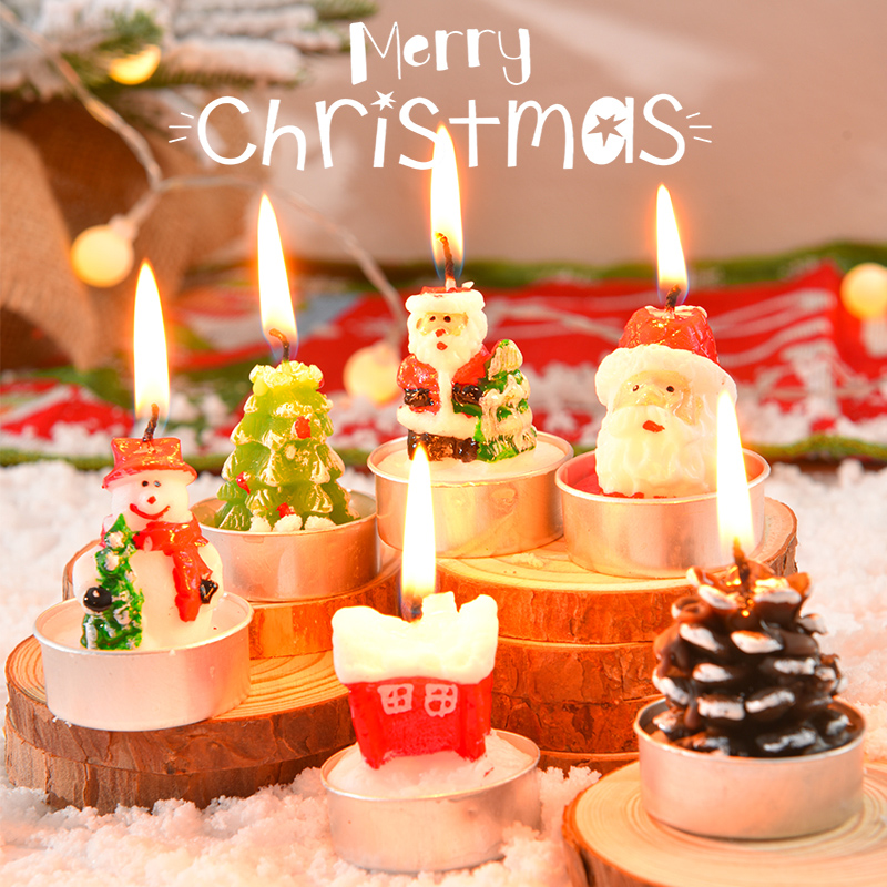 圣诞节装饰品氛围蜡烛摆件桌面