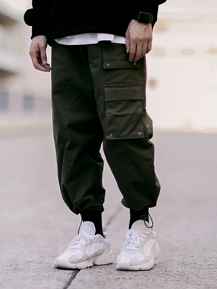 PSO Brand 18AW6 複古寬松潮牌口袋工裝褲男機能戰術服九分休閑褲在類目 男裝, 休閒褲中 - 來自Buy2taobao.com提供專業的淘寶代購服務