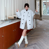 新款现货oversize宽松皮毛一体外套2C006-819-P185-K278，女装短外套，2C006