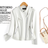 气质复古机车韩版 修身 小外套 2026春秋新款 海宁真皮绵羊皮衣女短款