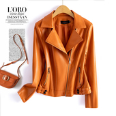 海宁真皮皮衣女短款 绵羊皮机车外套 皮夹克气质修身 2025春秋季 新款