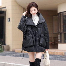 海宁绵羊皮皮衣外套女冬2025韩版真皮羽绒服女中长款宽松立领加厚