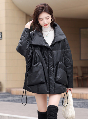 海宁绵羊皮皮衣外套女冬2025韩版真皮羽绒服女中长款宽松立领加厚