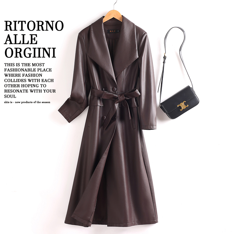 真皮大衣外套加厚显瘦绵羊皮风衣