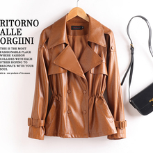 海宁真皮皮衣女短款收腰显瘦小个子绵羊皮皮夹克韩版外套短风衣潮