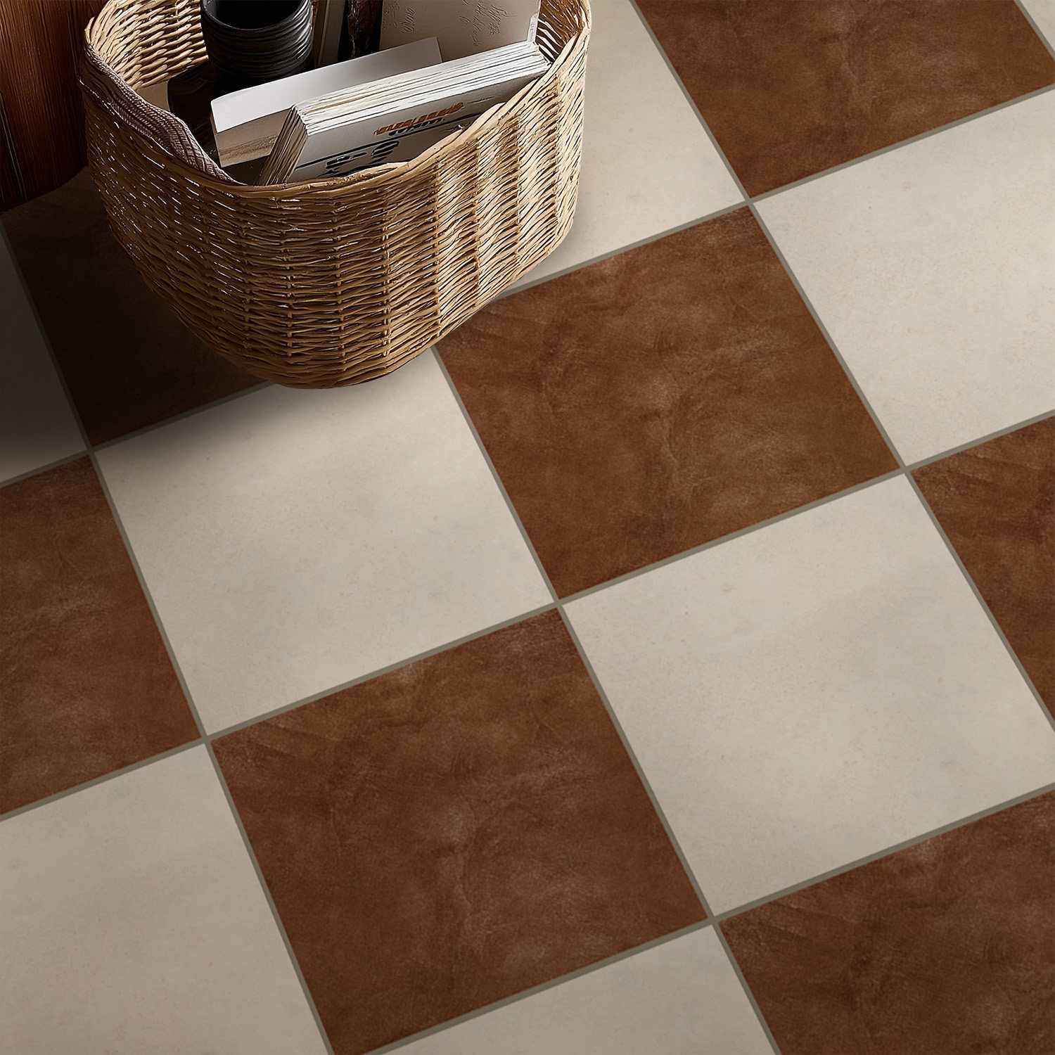 Funlife《bloom》法式复古棋盘格自粘加厚地贴厨房卫生间地面翻新,家居饰品,瓷砖贴,淘宝优惠券,粉丝福利购,淘宝优惠卷