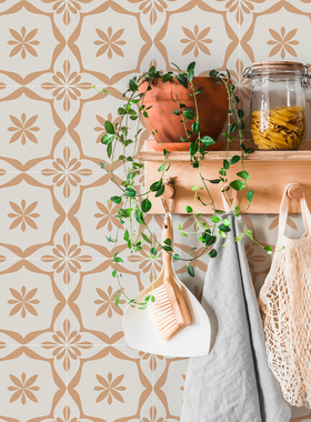 Funlife《Conte d'automne》法式秋季复古花砖地面墙面防水瓷砖贴