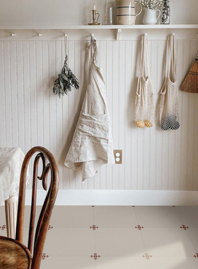 Funlife《bloom》法式ins性冷淡风几何卫生间自粘地面翻新贴