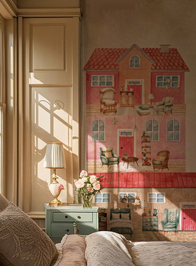 Funlife《Dollhouse》法式复古洛可可风微缩宫廷娃娃屋贴纸墙面