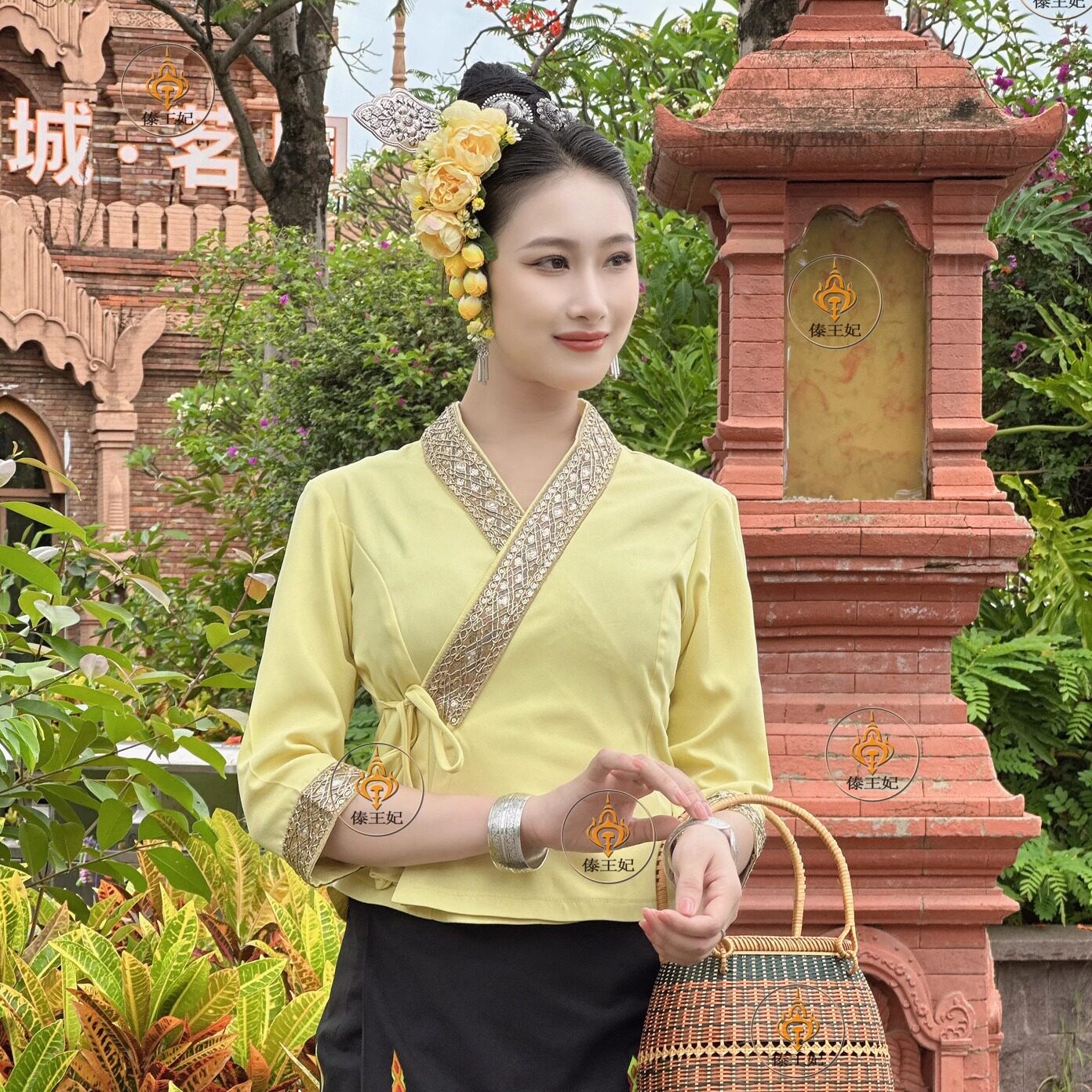 傣王妃傣族泰国工作服女套装春夏新款按摩足浴技师员工服耐磨耐穿
