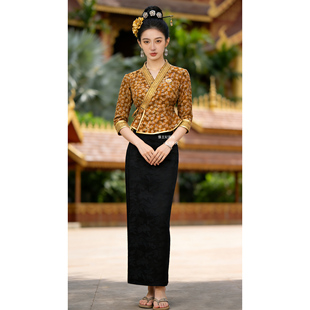 傣族服装女套装复古新式穿搭简约春夏新款泼水旅游服棉布舒适透气