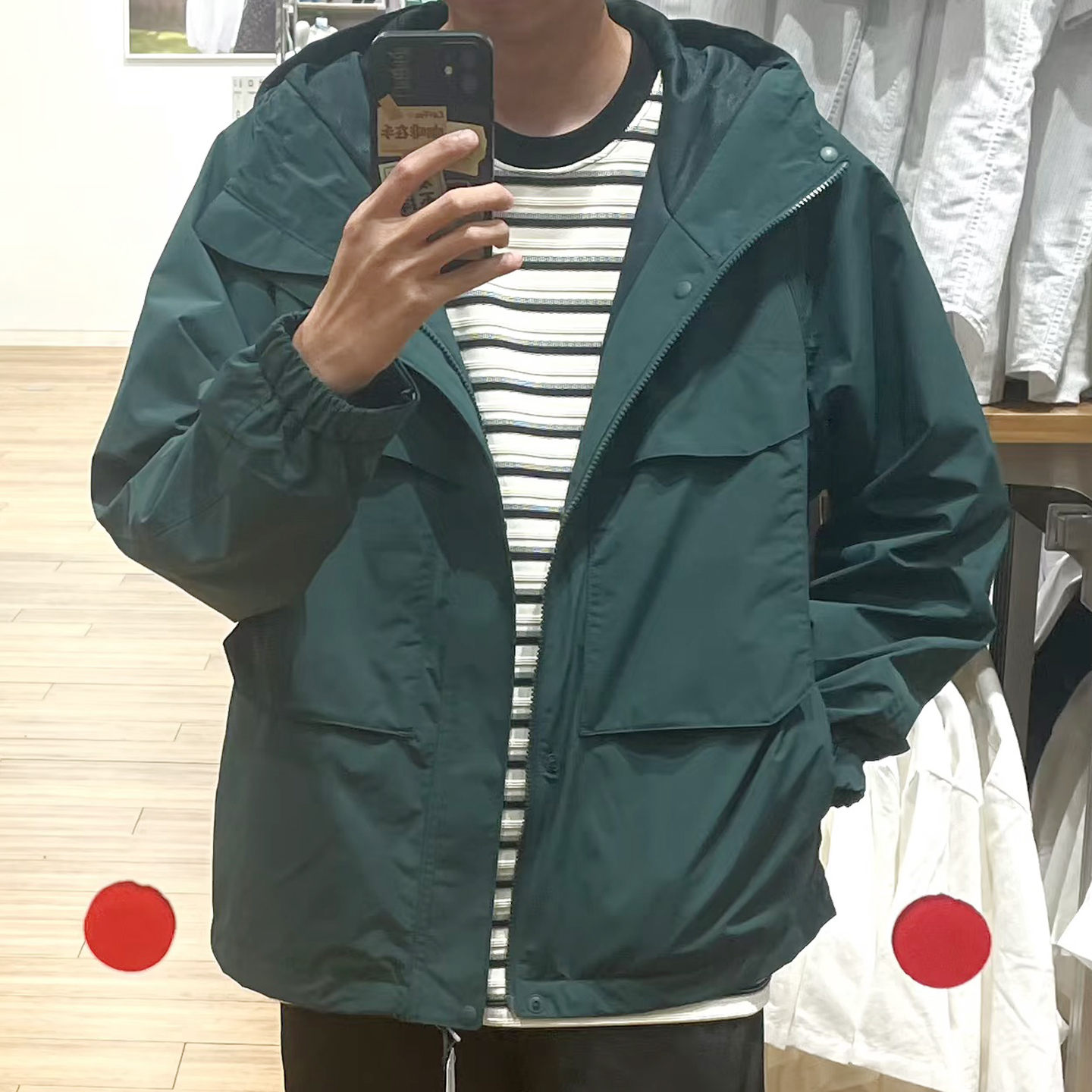 25秋冬新款男装女装防风连帽外套/户外防水宽松休闲夹克E478231