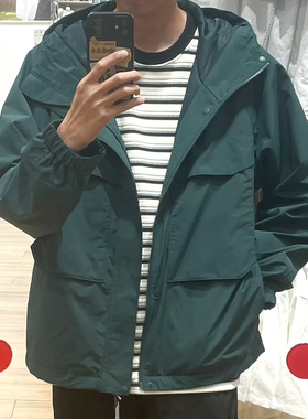 25秋冬新款男装女装防风连帽外套/户外防水宽松休闲夹克E478231