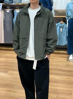 日系穿搭男装女装防风立领茄克外套夹克户外休闲连帽外套475038