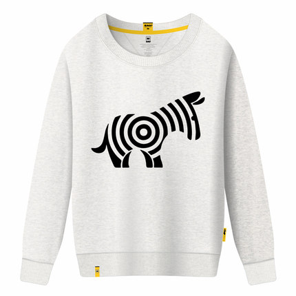 SUGU韩国原宿风卫衣女潮学生套头卡通情侣装圆领加厚长袖班服定制