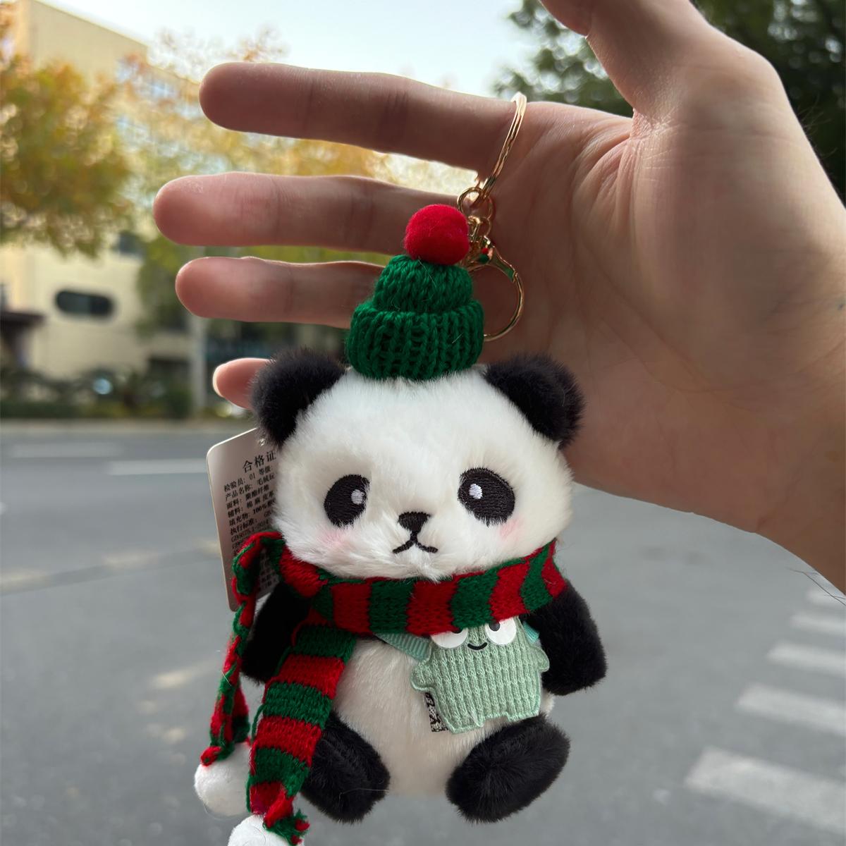 新年熊猫挂件正版爷爷毛绒公仔