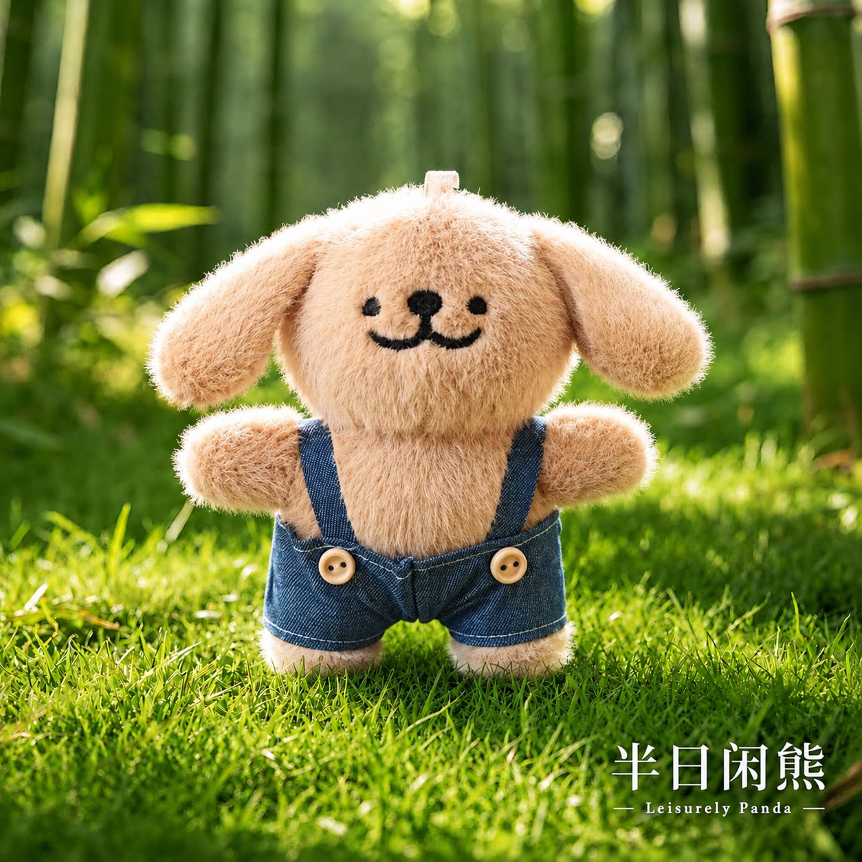 可爱背带线条小狗挂件毛绒玩具图片