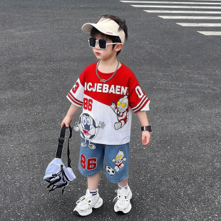 奥特曼衣服男童夏季短袖套装2026新款夏装男宝宝帅气儿童薄款潮酷