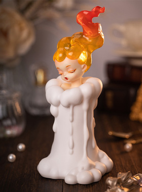 无限创燥黄油猫微光朵儿蜡烛少女潮玩手办充电小夜灯摆件生日礼物