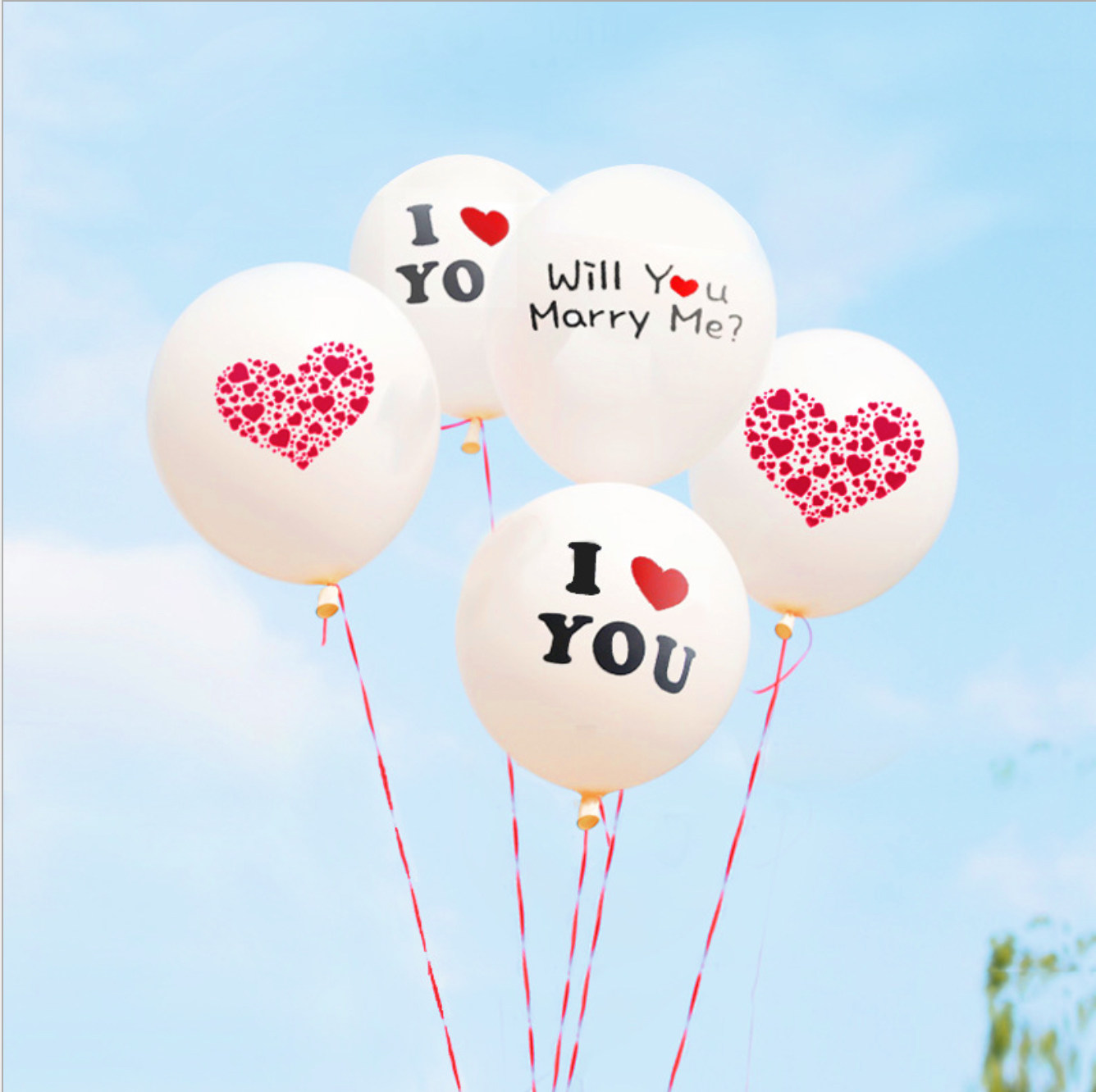情人节结婚love心形印字气球装饰婚庆婚房礼告白浪漫氛围场景布置