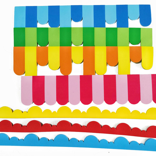 教室黑板报栏杆边框泡沫立体墙贴