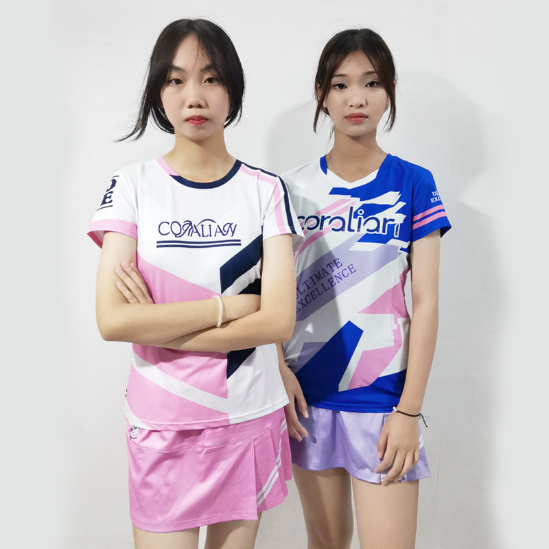 羽毛球服女高颜值套装2025新款上衣裙子夏季快速干运动服男款球衣