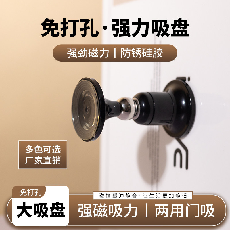 门吸免打孔卡通兔防撞地吸硅胶门顶阻卫生间门挡器玻璃门吸盘门碰图片