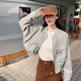 新款现货皮衣外套女立领机车服酷飒显瘦小个子夹克F621P155K248，女装皮衣，2C082