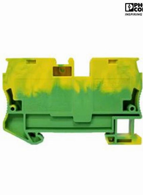 菲尼克斯 回拉式弹簧接地端子 ST 6-PE 3031500 KG黄绿相间连接器