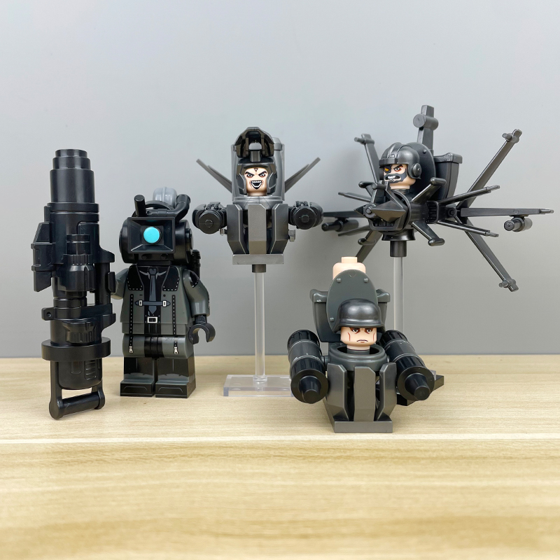 第9季新款积木马桶人和监控人人仔泰坦音响人MAN4.0拼装模型玩具