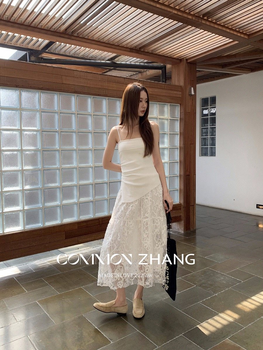 2026夏季新款法式假两件针织吊带拼接蕾丝半身裙女名媛修身连衣裙,女装/女士精品,时尚套装,淘宝优惠券,粉丝福利购,淘宝优惠卷