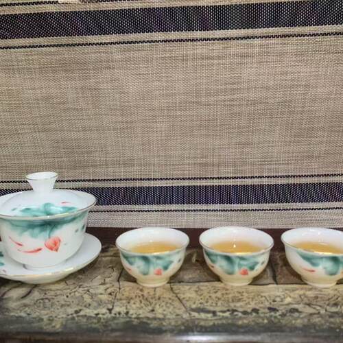 冰种玉瓷三才盖碗家用功夫茶具