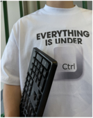 一切在掌控之中 高级感原创电脑Ctrl键盘按键趣味男女纯棉短袖 T恤