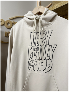 复古趣味无性别帽衫 VERY 连帽卫衣宽松美式 GOOD男女情侣款 REALLY