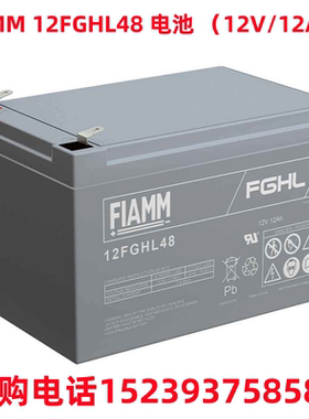 FIAMM 12FGHL48 电池 （12V/12Ah通用 UPS不间断电源消防安防设备