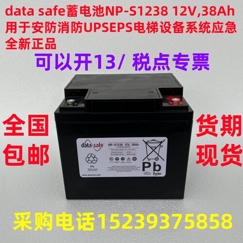 data safe蓄电池 NP-S1238 12V,38Ah 安防消防UPSEPS电梯设备系统