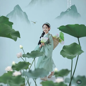 新款汉服女童魏晋大袖衫战袍国风