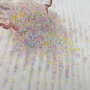 玻璃气泡珠 无孔幻彩圆珠泡泡珠透明美甲微珠流沙笔刀填充diy材料