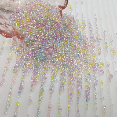 玻璃幻彩圆珠微珠diy材料